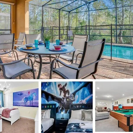 Grand 8Bd Villa With Themed Rooms And Game Room! Close To Disney! #8Ws883